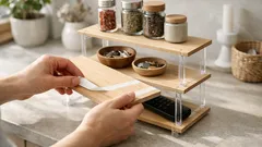 Bygg en treplanshylla på 10 minuter med dubbelhäftande tejp och träskivor