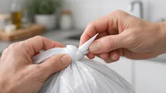 Så får du upp en stenhård knut på soppåsen på 10 sekunder