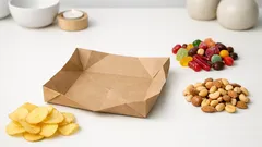 Vik en pappers­tallrik med 5 fack på en minut – perfekt när du vill skilja snacksen åt